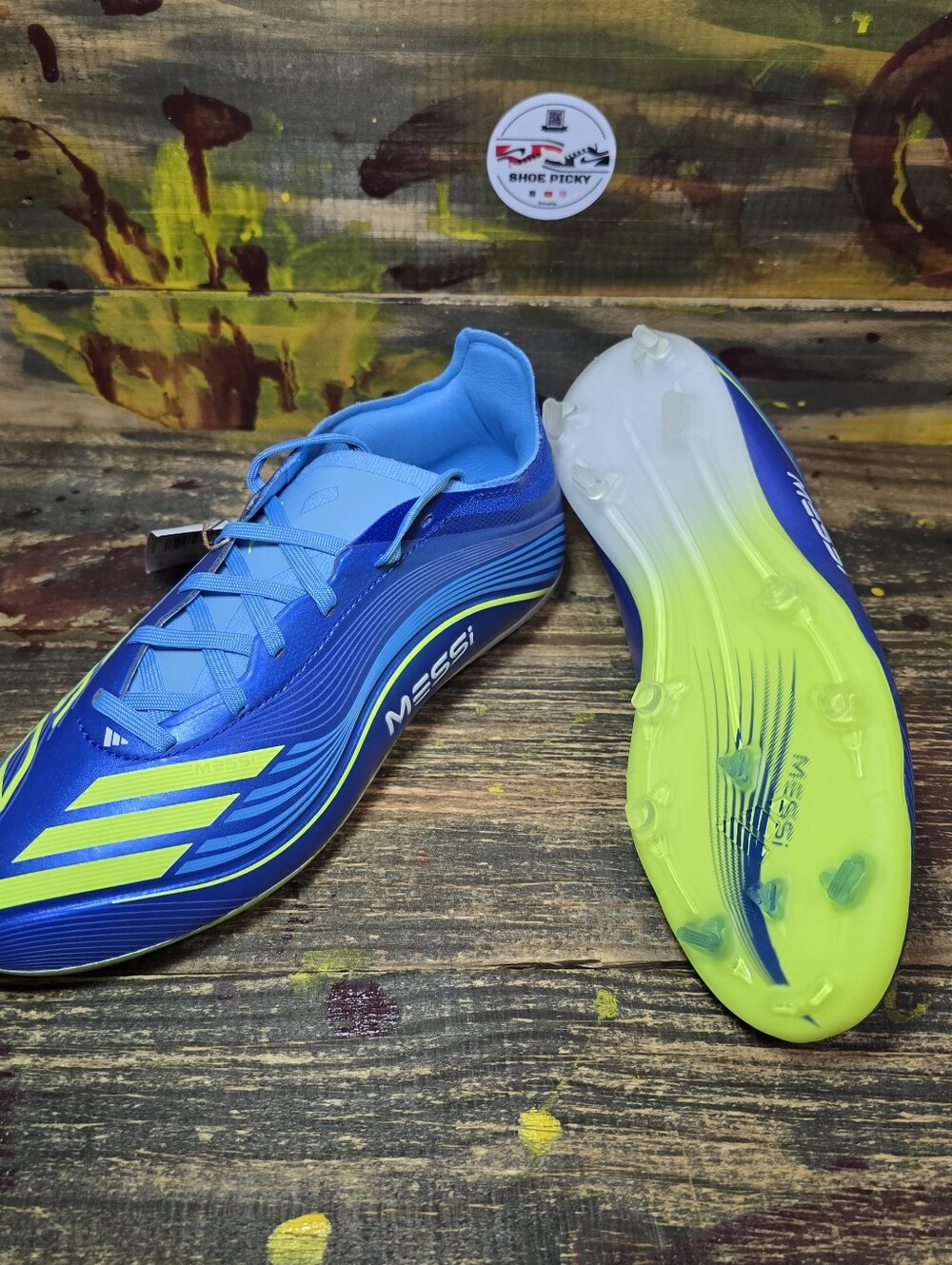 Adidas Messi F50 Elite FG Soccer Cleats Blue  Size 6Y = Women 7 JP7450 New - Picture 7 of 8